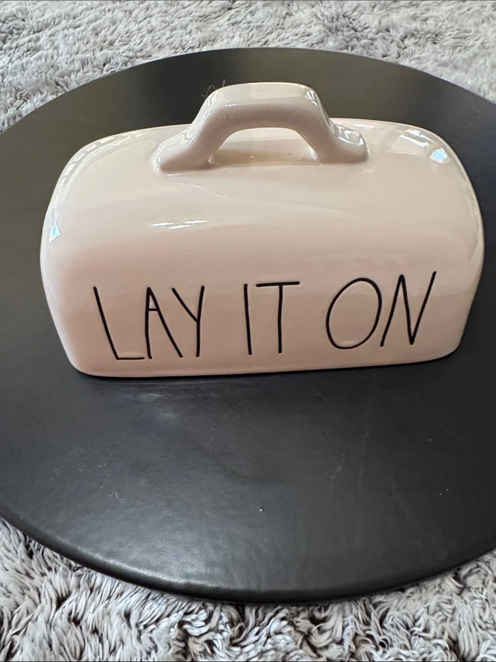 Rae Dunn Lay It On Butter Dish Cover TOP ONLY No Dish Replacement Piece Kitchen